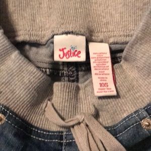 Justice Jeans w/tie band Size 10S
